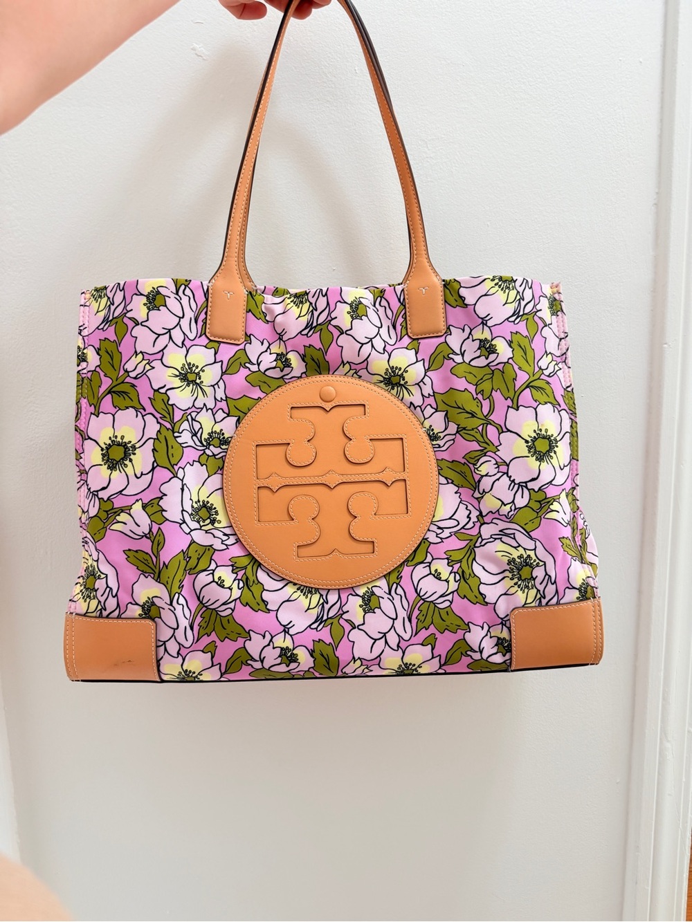 Tory Burch Purple Floral Tote